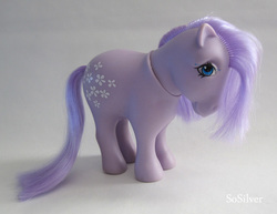 Size: 680x526 | Tagged: safe, photographer:sosilver, blossom, earth pony, pony, g1, female, irl, italy, lilla, mare, photo, solo, toy, watermark