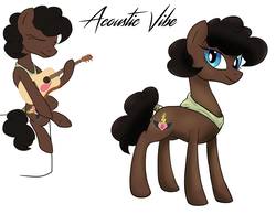 Size: 960x746 | Tagged: safe, artist:wolftendragon, oc, oc only, oc:acoustic vibe, earth pony, pony, female, guitar, mare, solo