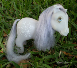 Size: 526x467 | Tagged: safe, photographer:shellebelle, blossom, g1, grass, irl, mexican, mexico, photo, toy