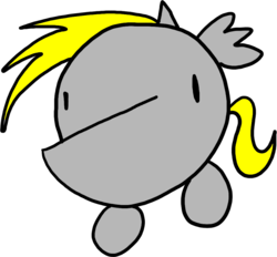 Size: 958x889 | Tagged: safe, artist:lil miss jay, derpy hooves, g4, berpy hoobs, female, simple background, solo, transparent background, what has science done