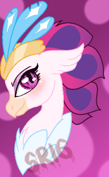 Size: 335x540 | Tagged: safe, artist:superrosey16, queen novo, classical hippogriff, hippogriff, g4, my little pony: the movie, bust, female, portrait, solo