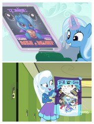 Size: 3106x4096 | Tagged: safe, edit, edited screencap, screencap, trixie, equestria girls, equestria girls specials, g4, my little pony equestria girls: better together, my little pony equestria girls: forgotten friendship, no second prances, trixie's poster