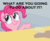 Size: 575x471 | Tagged: safe, pinkie pie, g4, chocolate, chocolate milk, everything is ruined, exploitable meme, fuck the police, image macro, meme, milk, moral event horizon, pure unfiltered evil, smug, spilled milk, taunting