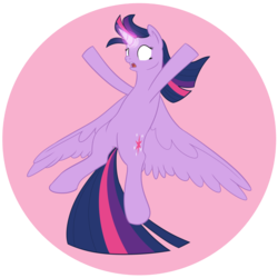 Size: 1280x1280 | Tagged: safe, artist:bellalysewinchester, twilight sparkle, alicorn, pony, g4, female, glowing eyes, glowing horn, horn, mare, solo, twilight sparkle (alicorn)