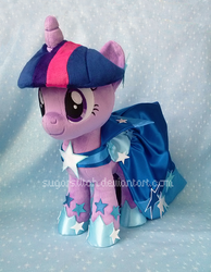 Size: 775x1000 | Tagged: safe, artist:sugarstitch, twilight sparkle, pony, unicorn, g4, clothes, dress, gala dress, irl, photo, plushie, solo