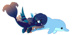 Size: 3453x1697 | Tagged: safe, artist:xxmelody-scribblexx, oc, oc only, oc:moonrise stars, dolphin, seapony (g4), female, simple background, solo, species swap, transparent background