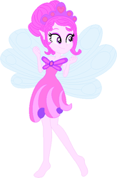 Size: 398x606 | Tagged: safe, artist:cookiechans2, artist:dashiepower, artist:user15432, fairy, human, equestria girls, g4, bare shoulders, barely eqg related, base used, cepia llc, clothes, crossover, crown, dress, equestria girls style, equestria girls-ified, fairy princess, fairy wings, fairyized, fern, humanized, jewelry, of dragons fairies and wizards, pink, pink dress, pink fairy, pink hair, pink skin, regalia, simple background, solo, strapless, white background, winged humanization, wings