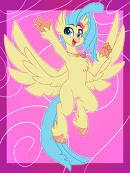 Size: 3000x4000 | Tagged: safe, artist:annakitsun3, princess skystar, classical hippogriff, hippogriff, g4, my little pony: the movie, armpits, cute, female, jewelry, necklace, skyabetes, smiling, solo