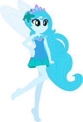 Size: 410x603 | Tagged: safe, artist:cookiechans2, artist:dashiepower, artist:user15432, oc, oc only, oc:willow, fairy, human, equestria girls, g4, bare shoulders, barely eqg related, base used, blue, blue dress, blue fairy, blue hair, blue skin, cepia llc, clothes, crossover, crown, dress, equestria girls style, equestria girls-ified, fairy princess, fairy wings, fairyized, humanized, jewelry, of dragons fairies and wizards, regalia, simple background, solo, strapless, white background, winged humanization, wings
