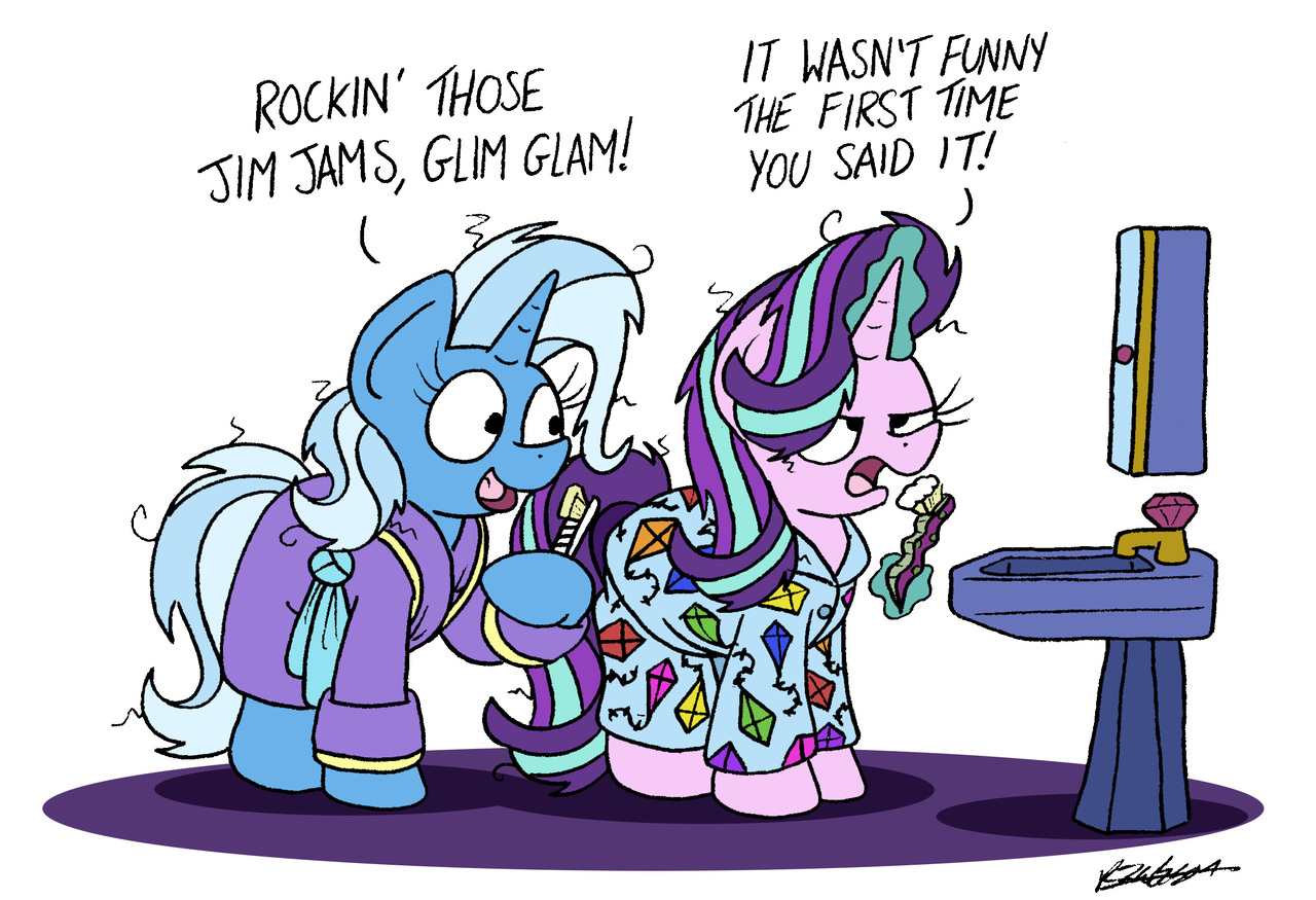 #1667509 - Safe, Artist:bobthedalek, Starlight Glimmer, Trixie, Pony ...