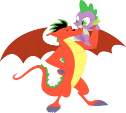 Size: 3588x3233 | Tagged: safe, artist:porygon2z, spike, g4, american dragon jake long, crossover, disney, high res, jake long, simple background, transparent background