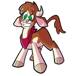 Size: 576x576 | Tagged: safe, artist:pembroke, arizona (tfh), cow, them's fightin' herds, cloven hooves, community related, female, simple background, transparent background