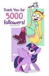 Size: 900x1400 | Tagged: safe, artist:dm29, twilight sparkle, alicorn, pony, g4, followers, milestone, star butterfly, star vs the forces of evil, tumblr, twilight sparkle (alicorn)