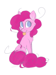 Size: 1200x1600 | Tagged: safe, artist:ohsushime, pinkie pie, earth pony, pony, g4, :p, female, ponk, silly, silly pony, simple background, sitting, solo, tongue out, transparent background