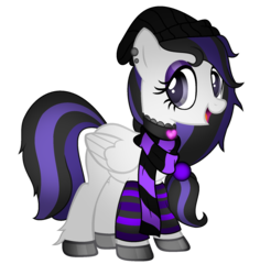 Size: 1749x1853 | Tagged: safe, artist:thecreativeenigma, oc, oc only, oc:misty rose, pegasus, pony, clothes, female, mare, scarf, simple background, solo, transparent background
