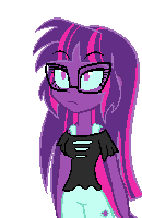 Size: 130x200 | Tagged: dead source, safe, artist:wubcakeva, sci-twi, twilight sparkle, equestria girls, g4, alternate clothes, alternate hairstyle, animated, cute, eyes closed, female, gif, long hair, midnight sparkle, midnightabetes, pixel art, sleeping, sleepy, snoring, twiabetes, z