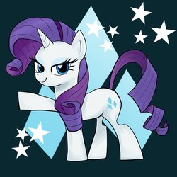 Size: 1000x1000 | Tagged: safe, artist:bojack_mlplove, rarity, pony, unicorn, g4, cutie mark, female, looking at you, mare, pointing, solo