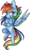 Size: 2967x4913 | Tagged: safe, artist:cutepencilcase, rainbow dash, pegasus, pony, g4, backwards cutie mark, cheek fluff, chest fluff, crossed arms, female, flying, looking at you, mare, simple background, solo, transparent background, wings