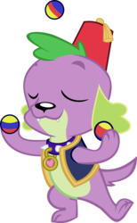 Size: 2868x4670 | Tagged: safe, artist:red4567, spike, spike the regular dog, dog, equestria girls, equestria girls specials, g4, my little pony equestria girls: movie magic, ball, collar, fez, hat, juggling, paws, puppy, simple background, transparent background, vector