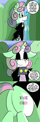 Size: 576x1728 | Tagged: safe, artist:pembroke, sweetie belle, pony, unicorn, g4, butt, comic, meanie belle, plot, sweetie butt