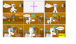 Size: 1631x939 | Tagged: safe, artist:mellowbomb, oc, oc only, oc:doctor dexter wise, oc:winter mint, pony, comic:calamity fateful, 1000 hours in ms paint, comic, dialogue
