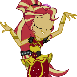 Size: 1077x1077 | Tagged: safe, artist:angell09gamer, sunset shimmer, equestria girls, equestria girls specials, g4, my little pony equestria girls: dance magic, dancing, female, flamenco dress, ponied up, simple background, solo, sunset shimmer flamenco dress, transparent background