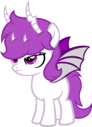 Size: 1280x1771 | Tagged: safe, artist:buckeyescozycafe, oc, oc only, oc:zynne, dracony, hybrid, female, filly, horns, simple background, solo, transparent background