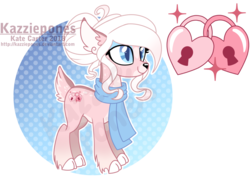 Size: 1024x735 | Tagged: safe, artist:kazziepones, oc, oc only, deer pony, original species, clothes, female, reference sheet, scarf, simple background, solo, transparent background