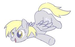 Size: 600x375 | Tagged: safe, artist:yosixi, derpy hooves, pony, g4, female, simple background, solo, white background
