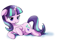 Size: 700x500 | Tagged: safe, artist:yosixi, starlight glimmer, pony, g4, female, simple background, solo, white background