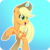 Size: 1505x1512 | Tagged: safe, artist:atomic8497, applejack, earth pony, pony, g4, female, gradient background, mare, solo