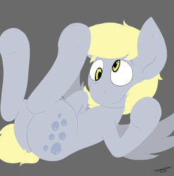 Size: 2560x2600 | Tagged: safe, artist:platenjack, derpy hooves, pegasus, pony, g4, butt, female, high res, plot, solo