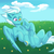 Size: 3000x3000 | Tagged: safe, artist:kreecker, fleetfoot, butterfly, pegasus, pony, g4, chest fluff, cloud, cute, diafleetes, female, flower, grass, high res, insect on nose, mare, on back, one eye closed, solo, underhoof, ych result