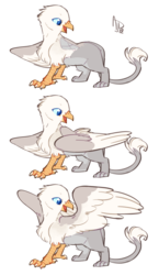 Size: 600x1033 | Tagged: safe, artist:clovercoin, oc, oc only, oc:der, griffon, male, simple background, solo, transparent background