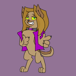 Size: 500x500 | Tagged: safe, artist:ask-wisp-the-diamond-dog, artist:wisp the diamond dog, oc, oc only, oc:eleanor, diamond dog, diamond dogified, doggo, german shepard, paws