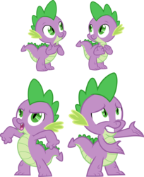 Size: 3000x3675 | Tagged: safe, artist:cloudy glow, spike, dragon, g4, the times they are a changeling, fangs, high res, male, open mouth, simple background, solo, transparent background, vector