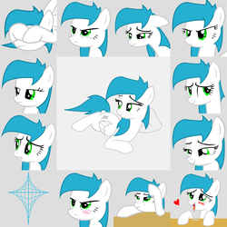 Size: 1280x1280 | Tagged: safe, derpibooru exclusive, oc, oc only, oc:cynosura, pegasus, pony, blushing, expressions, heart, prone, simple background, tongue out, vector