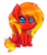 Size: 578x672 | Tagged: safe, artist:ghostlymarie, oc, oc only, oc:sunrise tune, pony, :3, chibi, cute, glasses, simple background, sitting, solo, transparent background, white outline