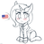 Size: 973x986 | Tagged: safe, artist:higglytownhero, trixie, pony, unicorn, g4, american revolution, angry, blushing, clothes, female, flag, history, looking at you, mare, simple background, solo, speech bubble, uniform, white background