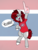 Size: 758x1000 | Tagged: safe, artist:ghostlymarie, oc, oc only, oc:marie, earth pony, pony, eyes closed, happy, hockey team, montreal canadians, smiling, solo, sports