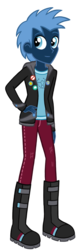 Size: 504x1656 | Tagged: safe, artist:thecheeseburger, star hunter, equestria girls, g4, boots, clothes, equestria girls-ified, jacket, male, pants, shirt, shoes, simple background, smiling, solo, transparent background