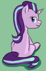 Size: 423x647 | Tagged: safe, artist:boushi33, starlight glimmer, pony, unicorn, g4, female, looking at you, sitting, smiling, solo