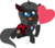 Size: 2541x2230 | Tagged: safe, artist:porcelainpony, oc, oc only, oc:savvy, changedling, changeling, dark changedling, ladybug, ladybug changeling, changeling oc, cuteling, female, high res, simple background, solo, tongue out, transparent background