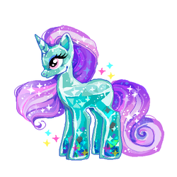 Size: 500x500 | Tagged: safe, artist:suippumato, diamond mint, pony, g4, simple background, solo, water cuties, white background