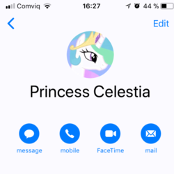 Size: 768x768 | Tagged: safe, artist:wonderschwifty, princess celestia, pony, g4, ios 10, iphone