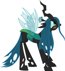 Size: 10511x11562 | Tagged: safe, artist:ponponvector, queen chrysalis, changeling, changeling queen, g4, absurd resolution, blushing, crown, cute, cutealis, female, jewelry, regalia, simple background, solo, transparent background, vector