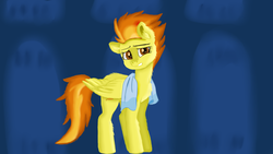 Size: 1280x720 | Tagged: safe, artist:jbond, spitfire, pegasus, pony, g4, female, fluffy, mare, solo, towel, wonderbolts