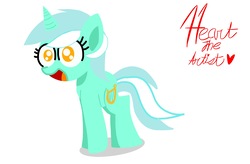 Size: 3072x2010 | Tagged: safe, artist:hearttheartist, lyra heartstrings, pony, unicorn, g4, female, high res, simple background, smiling, solo, white background