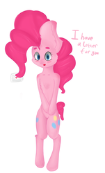 Size: 1014x1680 | Tagged: safe, artist:generallegion, pinkie pie, earth pony, pony, semi-anthro, g4, blushing, female, letter, solo