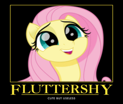 Size: 1216x1024 | Tagged: safe, edit, edited screencap, screencap, fluttershy, pony, g4, my little pony: the movie, cute, demotivational poster, downvote bait, female, male, meme, op is a duck, op is trying to start shit, simpsons did it, solo, text, the simpsons